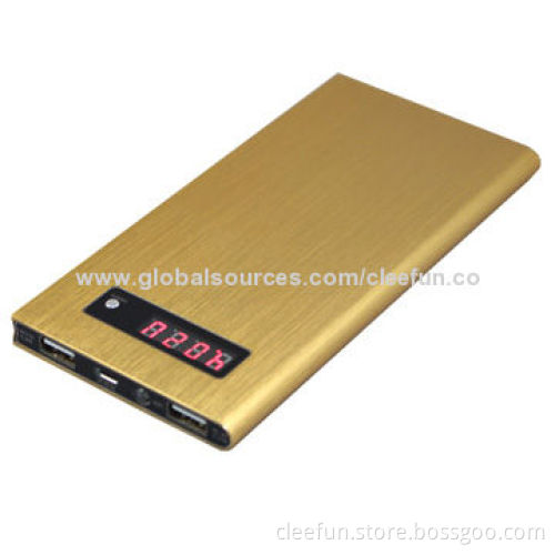 New metal case power bank, polymer battery, super thin, with digital display